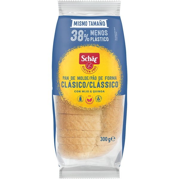 Klassisches Toastbrot mit Hirse und Quinoa gluten- und laktosefrei Behälter 300 g