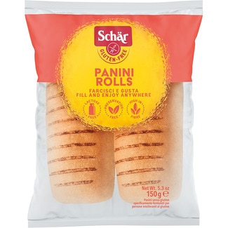 SCHAR Panini Rolls panecillos sin gluten y sin lactosa envase 150 g