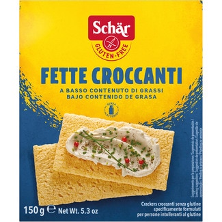 SCHAR Fette Crocanti crispy bread slices, gluten-free, low-fat container 150 g
