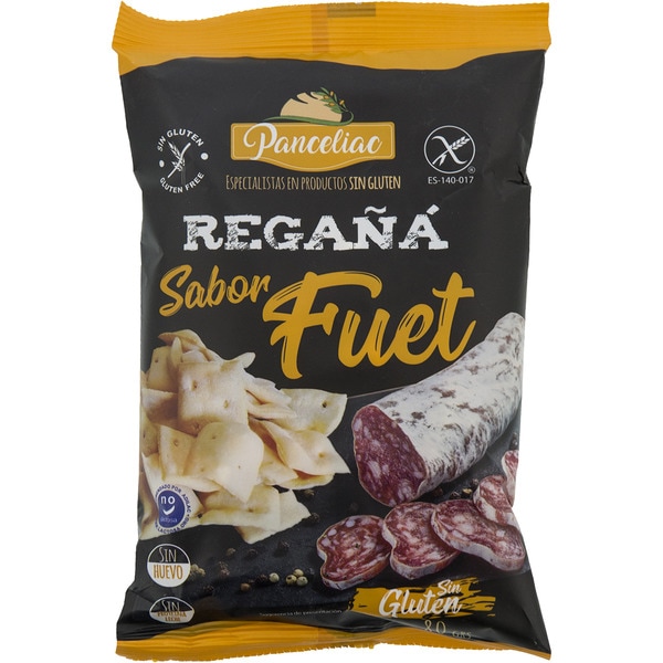 Glutenfreie Regañá mit Fuet-Geschmack Tasche 80 g