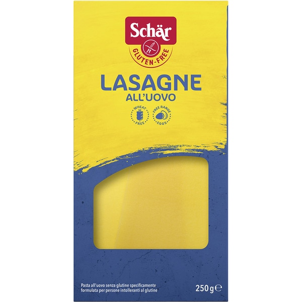 pasta para lasaña al huevo sin gluten envase 250 g