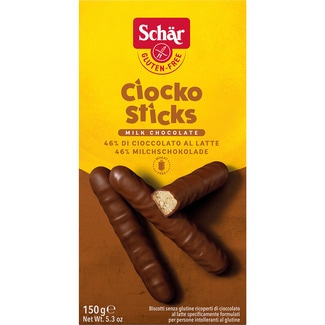 SCHAR Ciocko Sticks chocolate coated biscuits gluten-free container 150 g
