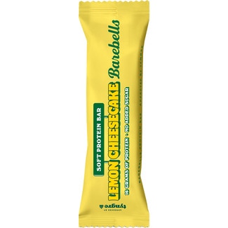 BAREBELLS mild protein bar cheesecake and lemon flavour with no added sugar container 55 g