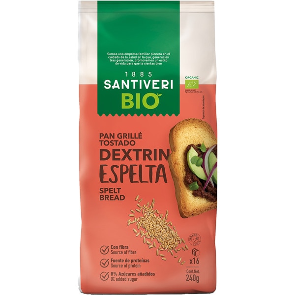 Organic Bio dextriniertes Röstbrot mit Bio-Dinkel Paket 240 g