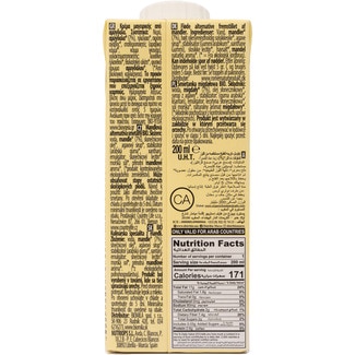 Cuisine crema de almendra ecológica para cocinar sin lactosa y sin gluten envase 200 ml - Ecomil