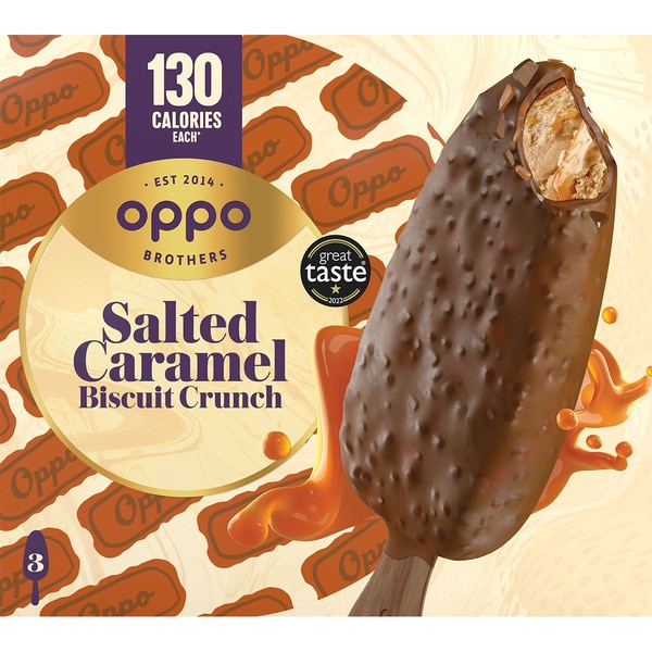 helado de galleta crujiente y caramelo salado 3 unidades estuche 240 ml