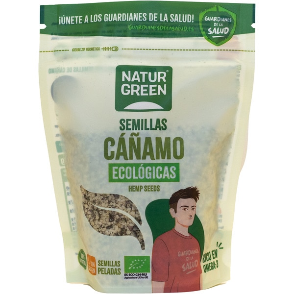 semillas de cáñamo ecológicas y sin gluten envase 200 g