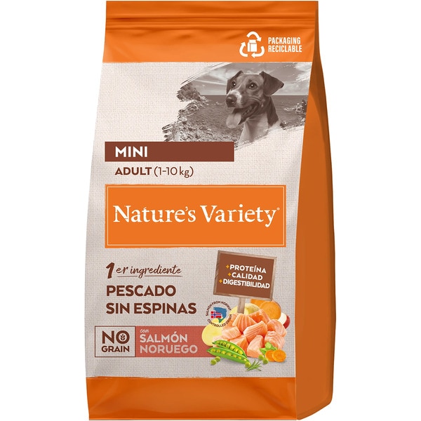 No Grain food for mini adult dogs with salmon bag 3 kg