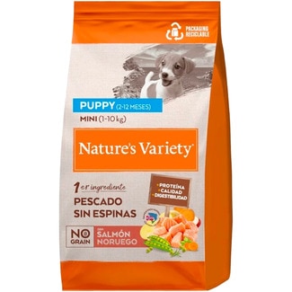 NATURE'S VARIETY No Grain deboned Norwegian salmon dog food for mini breed puppies bag 3 kg