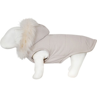 FRED&RITA abrigo para perros con capucha y forro de pelo Beige 35 cm unidad 1 unidad