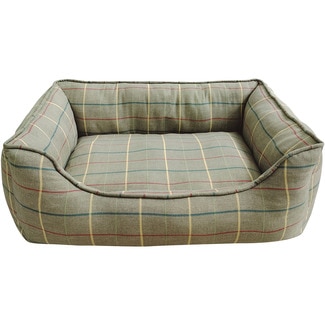 FRED&RITA Toby green colour basket cushion for dogs and cats 61x45x21 cm 1 each