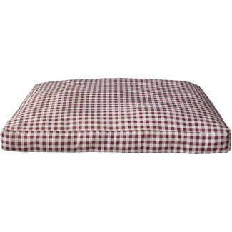 FRED&RITA Vichy maroon mattress for dogs and cats 76x53x13 cm 1 each