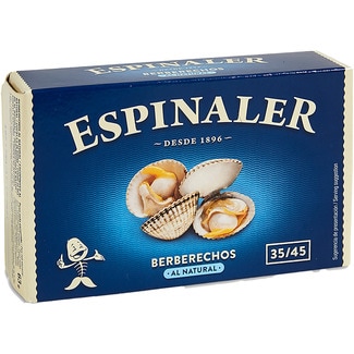 ESPINALER berberechos al natural 35-45 piezas lata 63 g neto escurrido