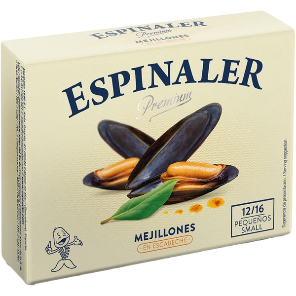 mejillones Premium en escabeche pequeños 12-16 piezas Dose 69 g netto Abtropfgewicht