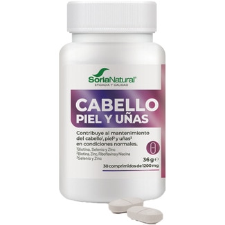 SORIA NATURAL mantenimiento de cabello, piel y uñas bote 30 comprimidos