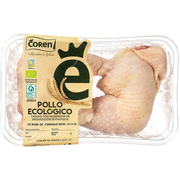 Perna de Frango Biológica Peso Aproximado embalagem 350 g