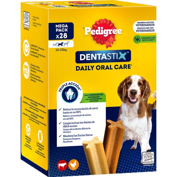 Snack para Cão Médio 10-25 kg embalagem 28 unidades