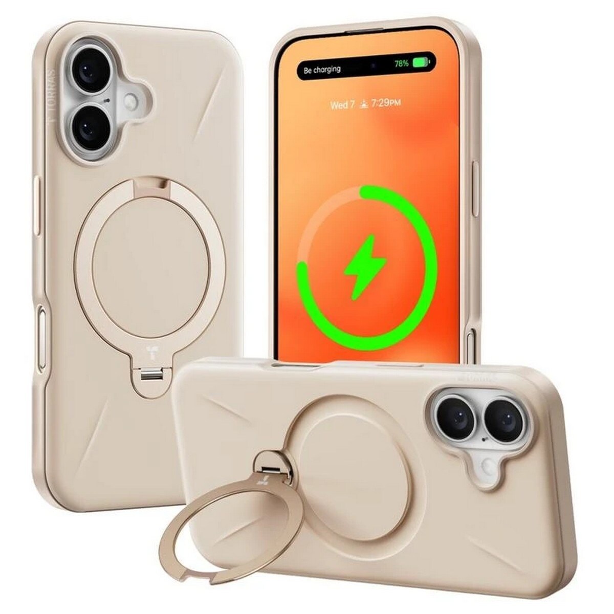 Capa Torras Ostand Spin Fusion com MagSafe para iPhone 16 - Desert Gold 1