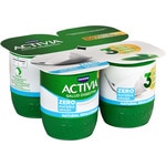 Zero fat-free plain bifidus with sweetener 4-pack units 120 g