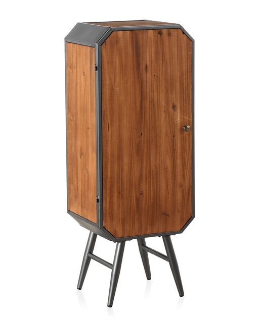 Mueble 1 puerta madera y hierro