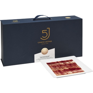 destrukturierter Schinken enthält 26 Beutel Ibérico-Schinken aus Eichelmast 80 g, 2 Beutel Würfel 100 g, 2 Tüten mit zerkleinerten Knochen 300 g + Infobuch Kiste 2,7kg