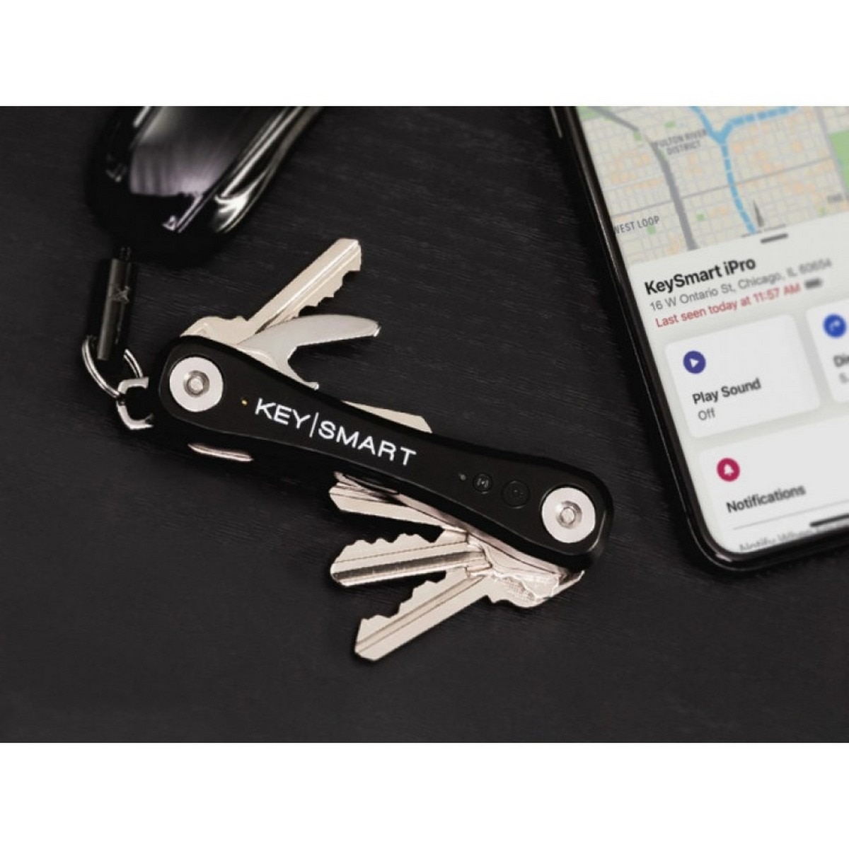 Porta-Chaves KeySmart iPro Find My - Preto 2