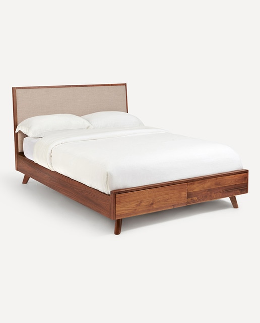 Cama doble de madera de roble Roger El Corte Inglés. Reacondicionado grado A