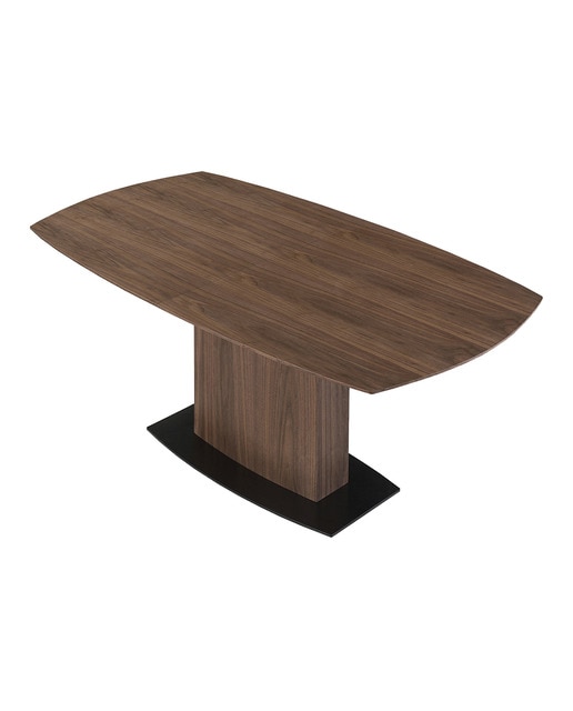 Mesa de comedor de madera de olmo y cristal Mica El Corte Inglés. Reacondicionado grupo A