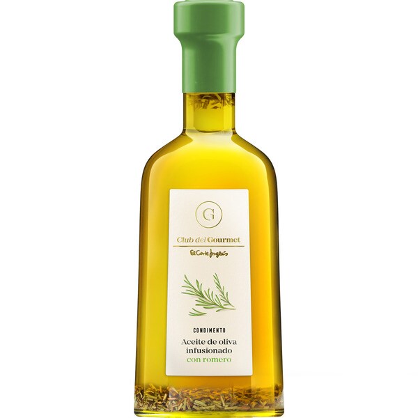 condimento de aceite de oliva infusionado con romero botella 250 ml