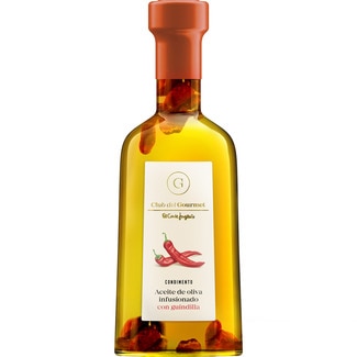 CLUB DEL GOURMET condimento de aceite de oliva infusionado con guindilla botella 250 ml