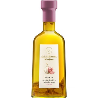 CLUB DEL GOURMET condimento de aceite de oliva infusionado con ajo botella 250 ml
