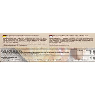 Rústica pizza doble jamón & queso estuche 680 g