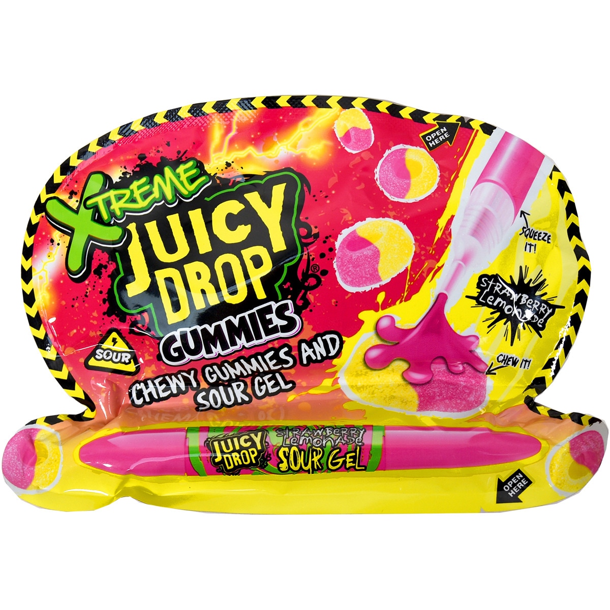 Xtreme gummies sabor fresa y limón y gel ácido