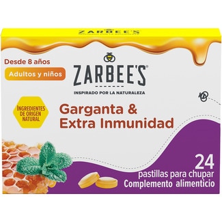 ZARBEES Garganta y Extra Inmunidad pastillas para chupar desde 8 años box 24 units