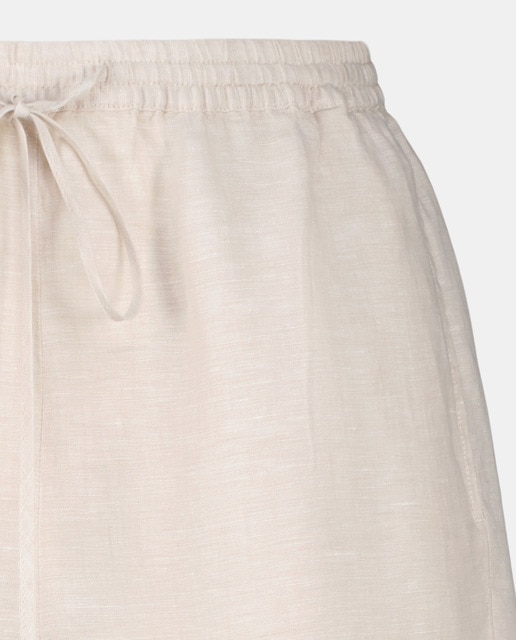 Short de lino liso de mujer