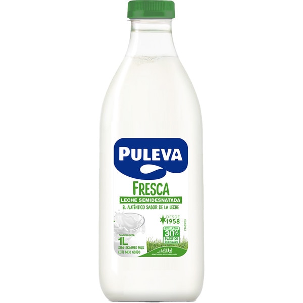 precios Puleva Leche Fresca Semidesnatada Botella 1 L en Hipercor