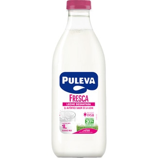 precios Puleva Leche Fresca Desnatada Botella 1 L en Hipercor