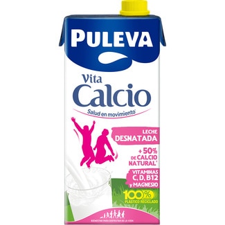 precios Puleva Leche Desnatada Enriquecida Con Calcio Brik 1 L en Hipercor