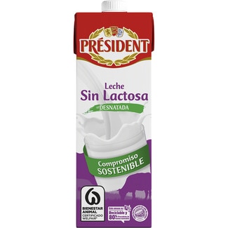 precios President Leche Desnatada Sin Lactosa Brik 1 L en Hipercor