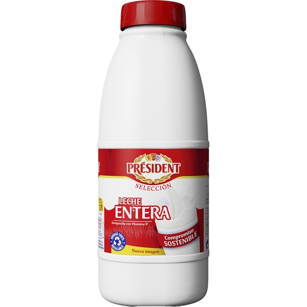 precios President Leche Entera Botella 1,5 L en Hipercor