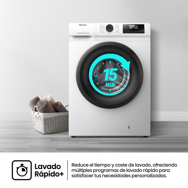 Thumbnail 5 de Hisense WF1Q8041BW Lavadora 8Kg Vapor Serie 1Q 🧺