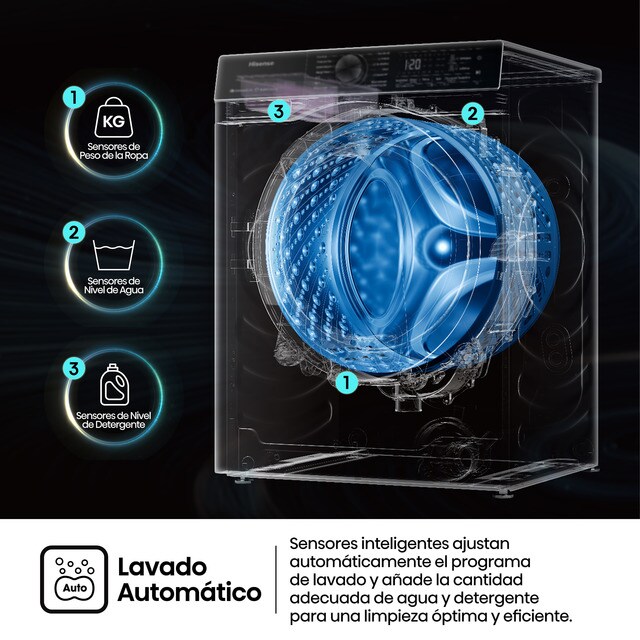 Thumbnail 6 de Hisense WF1Q8041BW Lavadora 8Kg Vapor Serie 1Q 🧺