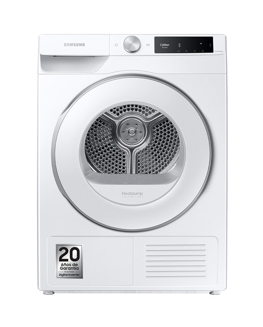 Secadora con Bomba de Calor Samsung 9kg Programas de Vapor Clase A+++ Blanca DV90T6240HE/S3. Reacondicionado grado A