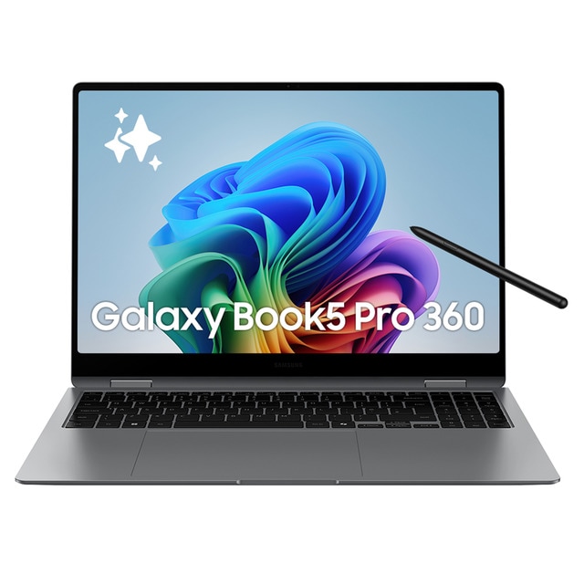 Convertible 2 en 1 Samsung Galaxy Book5 Pro 360 con S Pen, Intel Core Ultra 5-226V, 16GB, 512GB SSD, Intel Arc 140V 8GB, 16