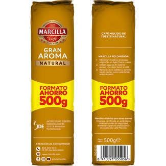 Café molido natural intensidad 8 paquete 500 g - Marcilla
