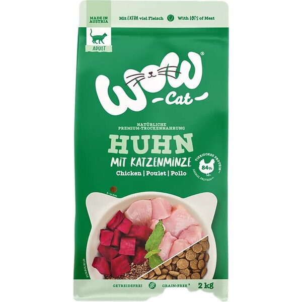 grain-free adult cat food with chicken bag 2 kg