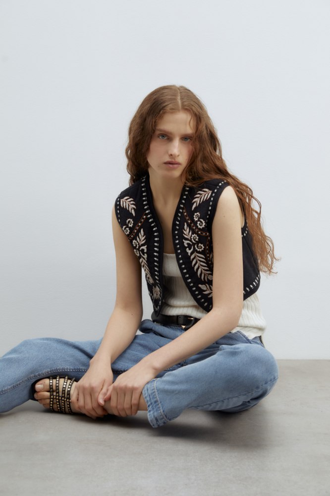 Ropa Chalecos Mujer Sfera El Corte Inglés Chaleco Macramé Largo