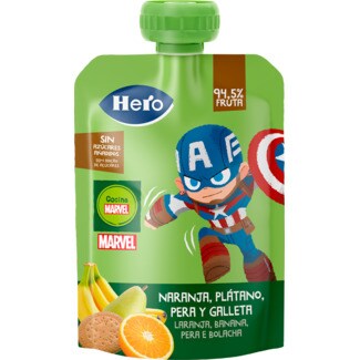 Hero Pouch Mi Fruta Laranja, Pera e Banana embalagem 100 g