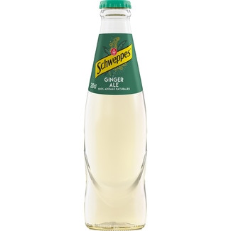 SCHWEPPES Ginger Ale 100% natural flavour low in calories bottle 20 cl (glass container)