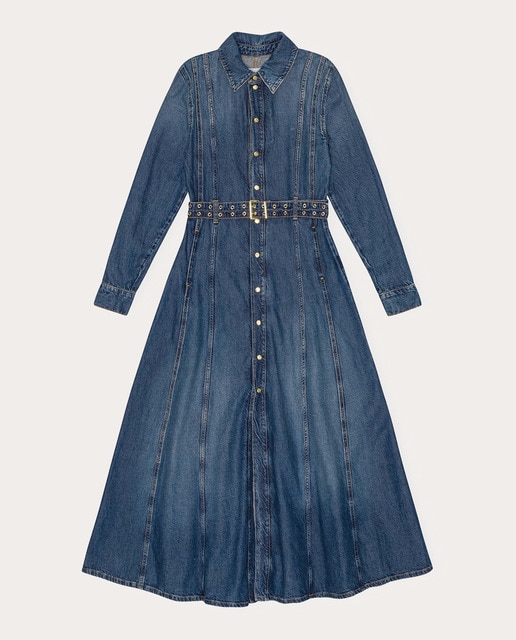 Vestido largo denim